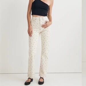 NWOT Madewell The '90s Straight Jeans in Daisy Drizzle
